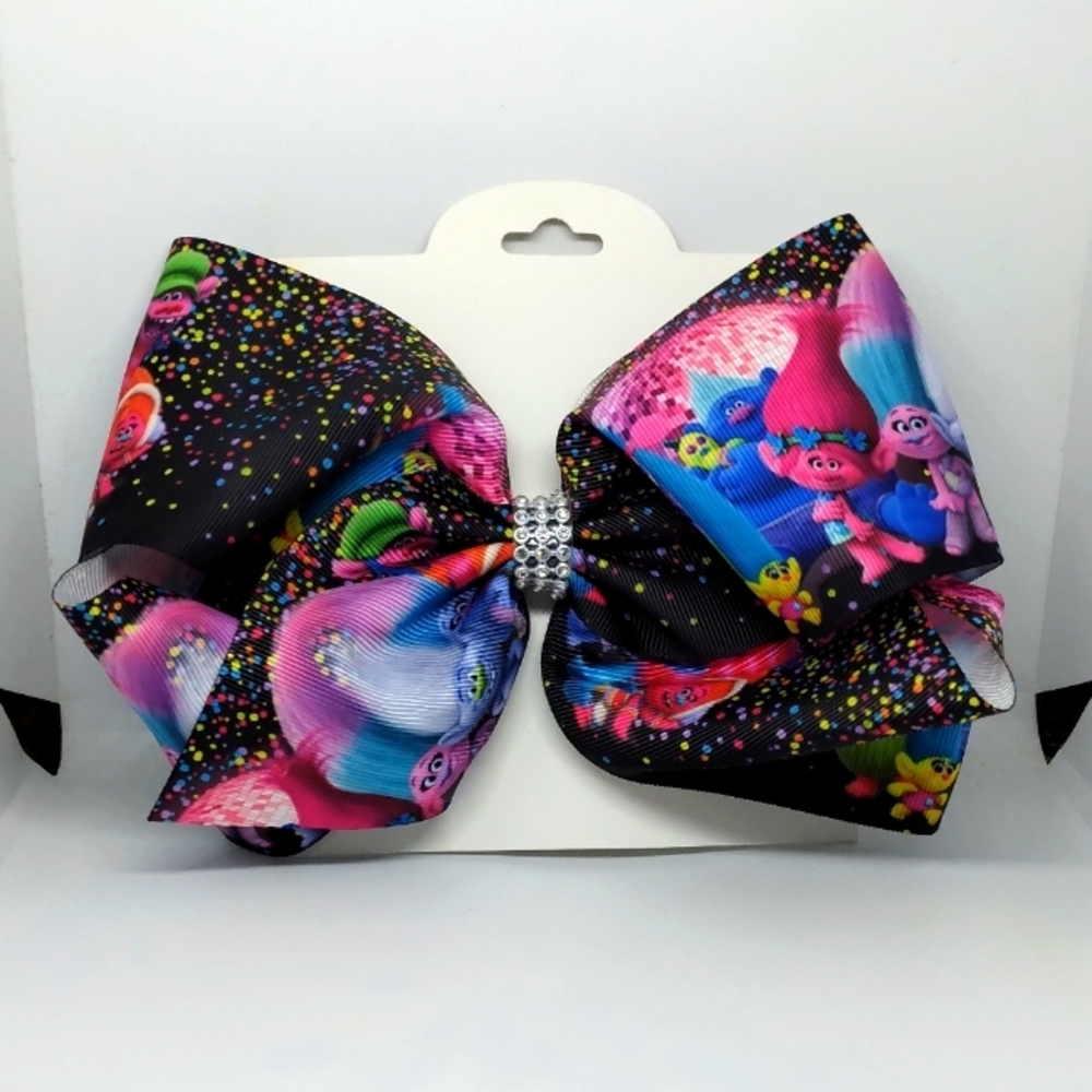 Trolls pop confetti hair Bow